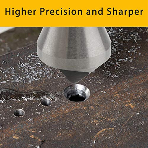 OCGIG 4pcs Countersink Chamfer Tool HSS(4241) Deburring Tool Set Metal Wood Drill Bits OCGIG