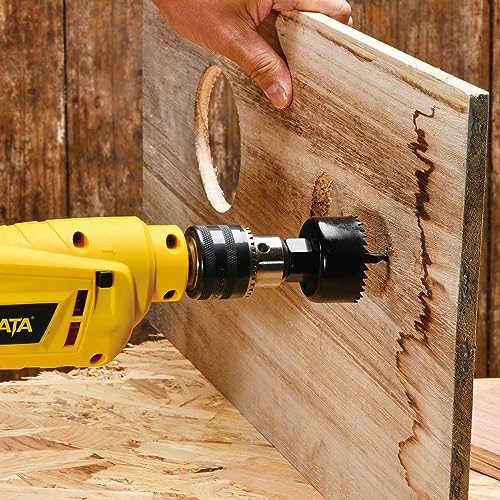 KATA Hole Saw Kit, 18 Pieces Hole Saw Set with 3/4"-5"(19-127mm) Saw Blade, 2 Mandrels, 2 Drill Bits, 1 Installation Plate, 1 Hex Key with Case, KATA