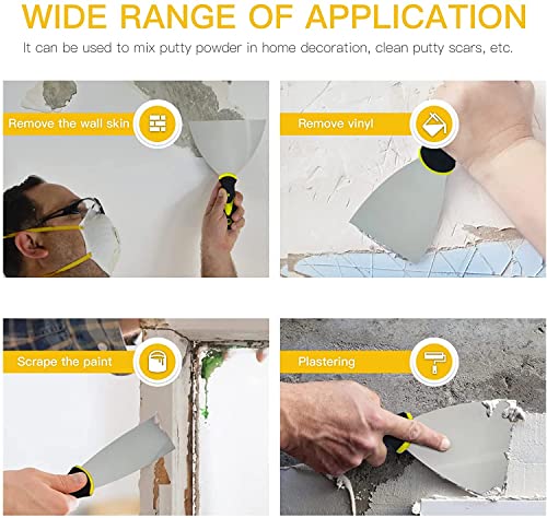 Putty Knife Scrapers, 3 Inch Spackle Knife, Metal Scraper Tool for Drywall Finishing, Plaster Scraping, Decals, and Wallpaper DEKEones