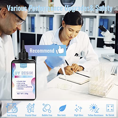 UV Resin kit Jewelry Making: 200g Crystal Clear Hard Glue Epoxy Resin for Beginners DIY Art Crafts Casting Curing SAPBOND