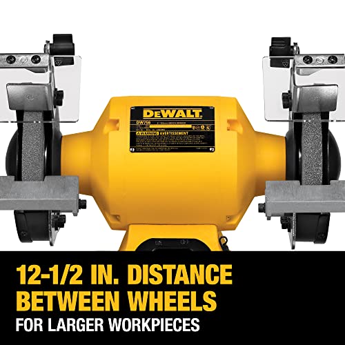 DEWALT Bench Grinder, 6 Inch, 3/4 HP, 3,600 RPM For Larger Grinding Applications(DW756) DEWALT