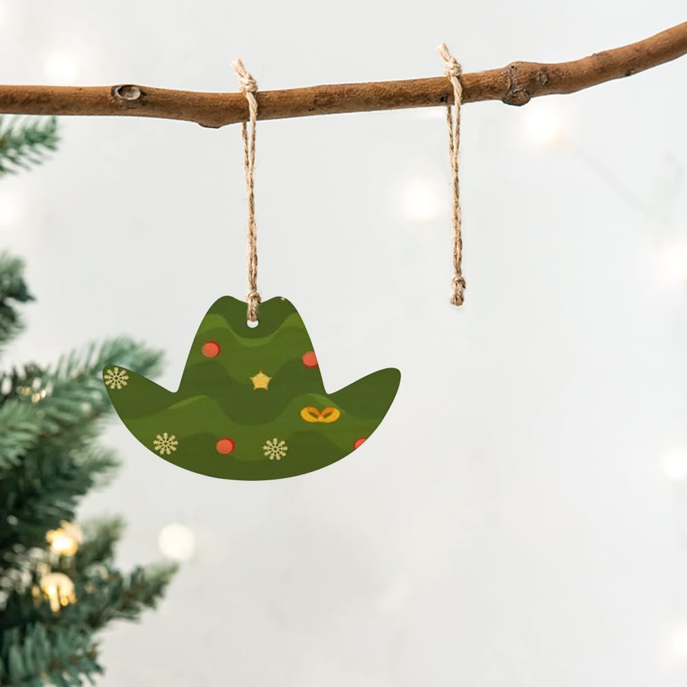 30 Pieces Wooden Cowboy Hat Tags Unfinished Wood Hanging Cowboy Hat Tags Natural Blank Wooden Hat Cutouts Labels DIY Wooden Cowboy Hat Tags with Xonzmmk