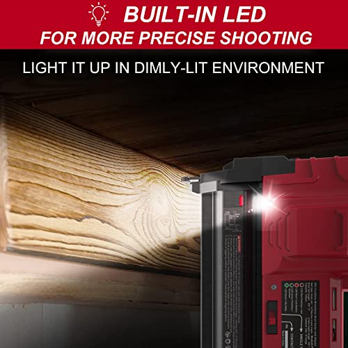 PowerSmart 20V Cordless Brad Nailer Kit, 18 Gauge Nail Gun, 2 in 1 Nail/Staple Gun with 4.0Ah Lithium-Ion Battery and Fast Charger, 18GA Nails PowerSmart