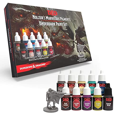 The Army Painter Dungeons and Dragons Nolzur’s Marvelous Pigments Underdark Paint Set, 10 Acrylic Paints Roleplaying, Boardgames, Wargames Miniature The Army Painter