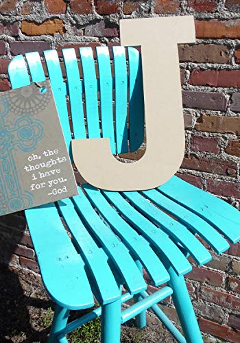 18" Wooden Craft Letter J Unfinished, Rockwell Font, Craft Cutout 1-4" MDF Build-A-Cross