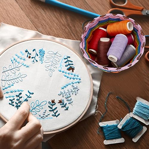 FREEBLOSS 12 Set Basket Making Kit Creative Raffia Basket with Instruction Basket Weaving Supplies for Adults Creative Woven Bowl Kits for Craft FREEBLOSS