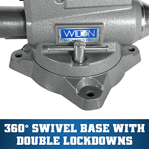 Wilton 5-1/2" Mechanics Pro Bench Vise, 5" Jaw Opening, 3-5/8" Throat (Model 855M) Wilton