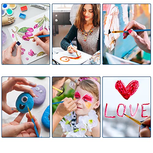 Paint Brushes Set, 30 Pcs Paint Brushes for Acrylic Painting, Oil Watercolor Acrylic Paint Brush, Artist Paintbrushes for Body Face Rock Canvas, Kids Artstorys
