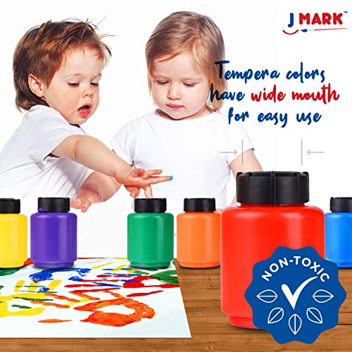 J MARK Complete Toddler Washable Finger Paint Set, Large Finger Paint Pad, Tempera Finger Paints, Smock and More J MARK