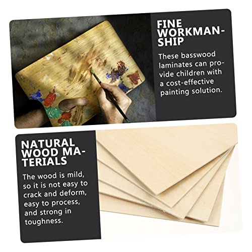 VILLCASE 5pcs Board Basswood Nativity Crafts Unfinished Wood Blocks Thin Wood Plywood Squares Wood Squares for Craft Wood Crafts Unfinished Thin VILLCASE