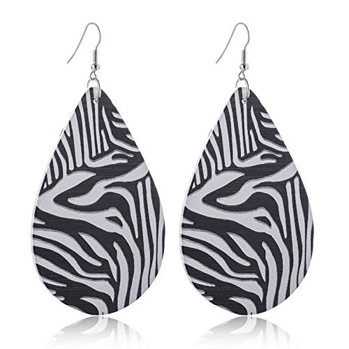 30PCS Unfinished Wood Teardrop Earring Blanks Pendant Laser Cut Wood Shapes (Natural, 2 1/2", 1 1/2", 1 3/16") NUORUI