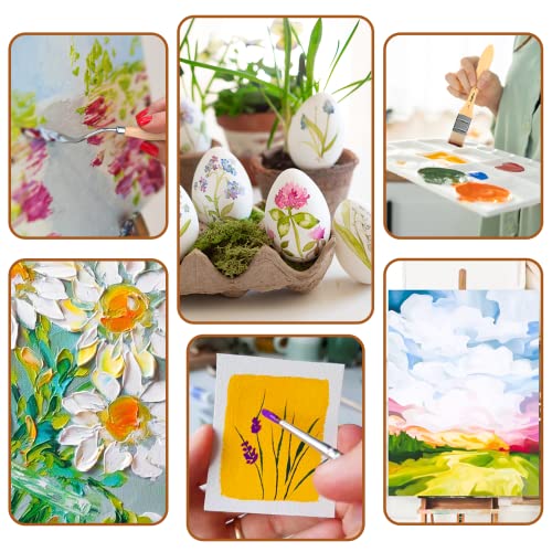 Nicpro 24PCS Paint Brushes Set, Paint Brushes for Acrylic Painting, Art Supplies for Watercolor & Gouache Kids Adults, Painting Supplies with Cloth Nicpro