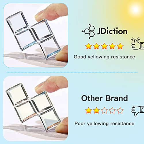 JDiction UV Resin, Upgrade 300g High Viscosity Hard UV Resin with Crystal Clear Resin Kit for Doming, Sealing, Coating, and Casting JDiction