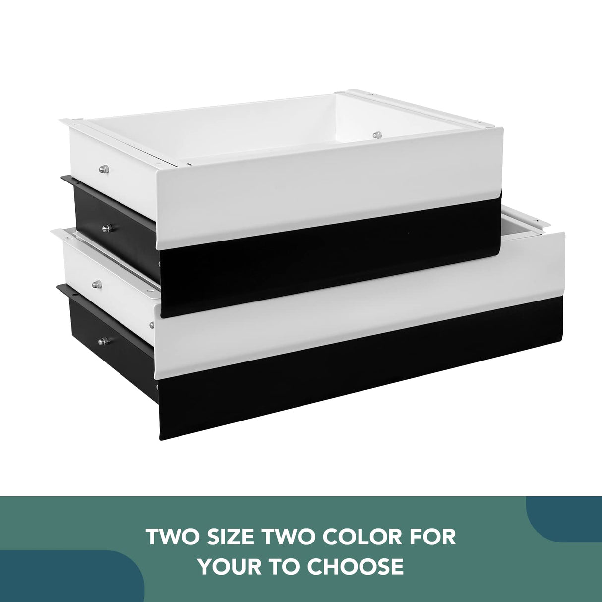 FLEXISPOT Under Desk Pull-Out Drawer Standing Desk Storage Organizer, Sliding Security Workstation Drawers (L, Black) FLEXISPOT