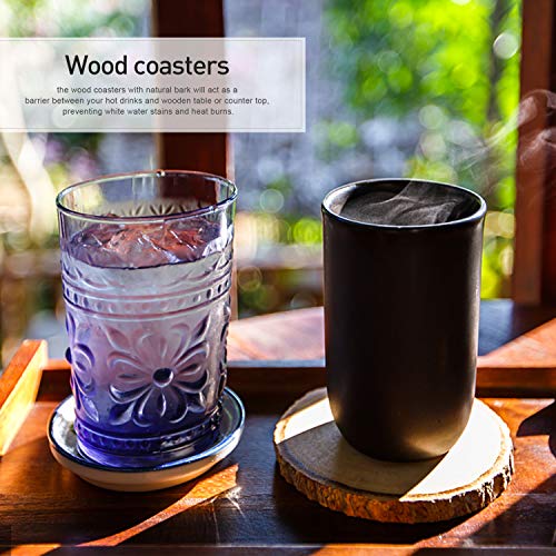 5ARTH Natural Wood Slices - 30 Pcs 2.4-2.8 inches Craft Unfinished Wood kit Predrilled with Hole Wooden Circles for Arts Wood Slices Christmas 5ARTH