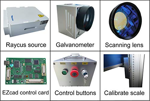 Jnstar Laser 50W Raycus Fiber Laser Marker Metal Laser Engraver CNC Fiber Laser Marking Machine 50W for CS SS Stainless Steel Titanium Aluminum Brass JNCNC