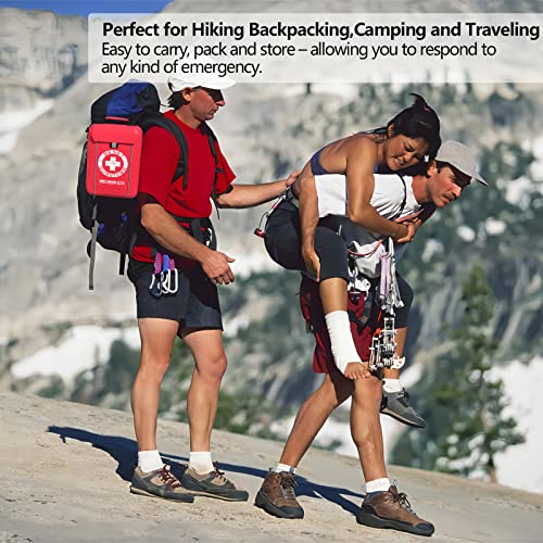 Comprehensive First Aid Kits -Labeled Compartments Trauma Kits, Compact Emergency Kits for Car, Boats, Camping, Hurricanes and Outdoor Emergencies, Besst Survivor