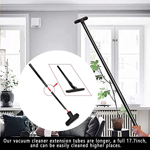 12PCS Universal Vacuum Attachment Kit Wet Dry Plastic Vacuum Hose Adapter 1-1/4" Vacuum Cleaners Accessories with Horse Hair Brush Extension Wand Riiriou