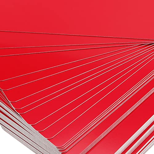 PINGEUI 100 Pcs Metal Business Cards Blanks, 0.45mm Thick Sublimation Aluminium Alloy Business Cards, Double-Side Printable Name Card for Customer, PINGEUI