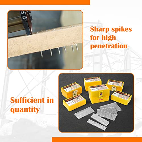 KAMSIN #ST64 14 Gauge Heavy Duty Pneumatic Concrete T Nailer Kit with 400 PCS Concrete T Nails, 1-Inch to 2-1/2-Inch Leg Air Power Concrete Nails Gun - WoodArtSupply