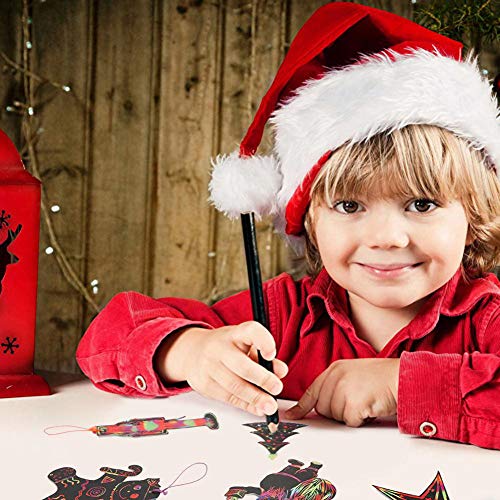 LEBERY 50pcs Wooden Christmas Ornaments Natural Wood Slices Unfinished Predrilled Wooden Crafts to Paint Christmas Tree Hanging Ornaments Wood LEBERY