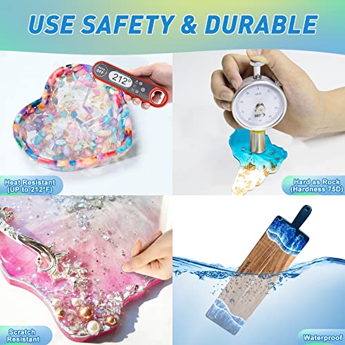 Epoxy Resin, 2 Gallon Super Gloss Epoxy Resin Kit, Self Leveling No Bubble Easy Mix 1:1 Casting & Coating Resin and Hardener Kit for Jewelry Casting, Shabebe