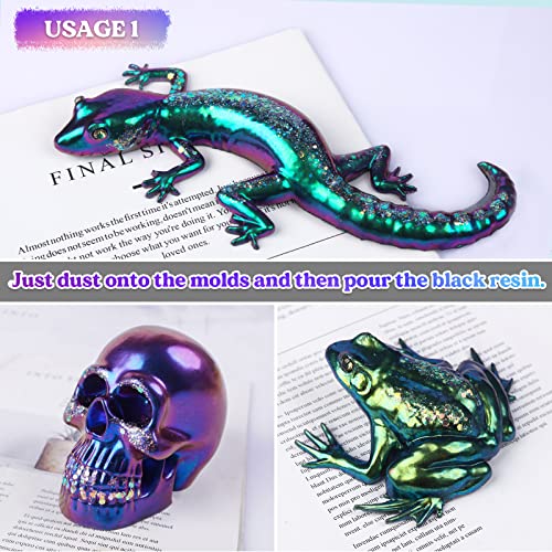 LET'S RESIN Chameleon Flakes, Resin Supplies -Intense Color Shift Pigment Powder for Resin Molds/Tumblers, Chrome Powder Pigment for Christmas Nail LET'S RESIN
