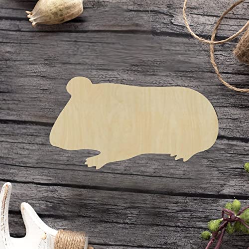 Guinea Pig Wood Craft Unfinished Wooden Cutout Art DIY Wooden Signs Inspirational Wall Plaque Retro Wood Home Wall Decor for Home Office Kitchen Arupkeer