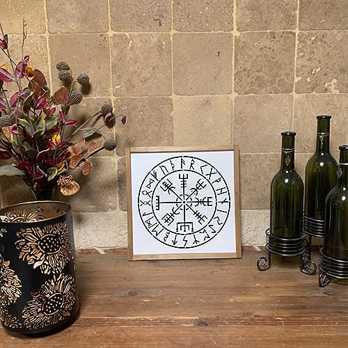 Runes Stencils for Painting on Wood Stones Reusable Celtic Border Ancient Alphabet Viking Symbol Stencils for Crafts Canvas Furniture Wall Drawing yhslmh