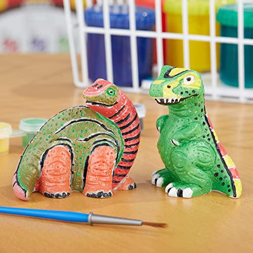 Melissa & Doug Created by Me! Dinosaur Figurines Craft Kit (2 Resin Dinosaurs, 6 Paints, Paintbrush) Melissa & Doug