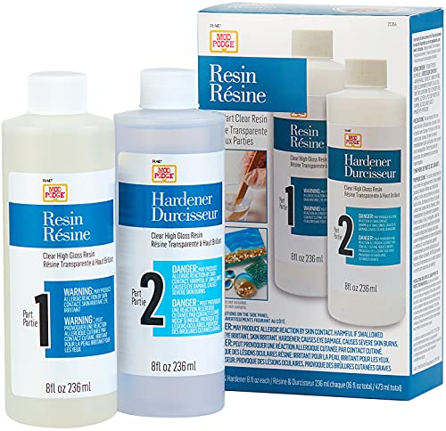 Mod Podge 16 fl oz Hardener 2-Part Supplies Pack, Perfect Kits and Silicone Molds for Epoxy Resin Projects, 25264, Clear Mod Podge
