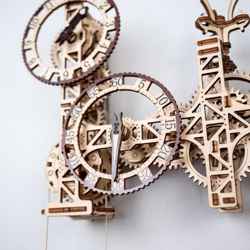 Wooden.City Steampunk Wooden Clock Kit v2 - Wooden 3D Puzzles for Adults - Build Clock Model Kit 3D Wooden Puzzles for Adults - DIY Clock Hobbies for WOODEN.CITY
