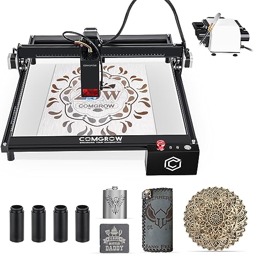 Comgrow Z1 Pro 20W Output Laser Engraver for Wood and Metal with Air Assist,Laser Cutter and Engraver Machine 25000mm/Min Engraving Speed and App Comgrow