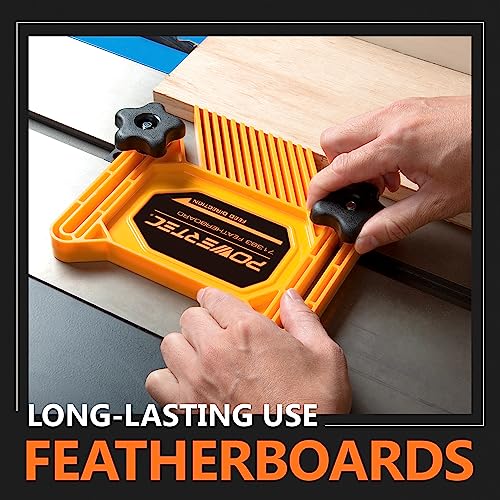 POWERTEC 71818 Safety Kit Featherboard | Push Sticks and Push Blocks for Table Saws, Router Tables, Band Saws & Jointers, 5-Piece Set POWERTEC