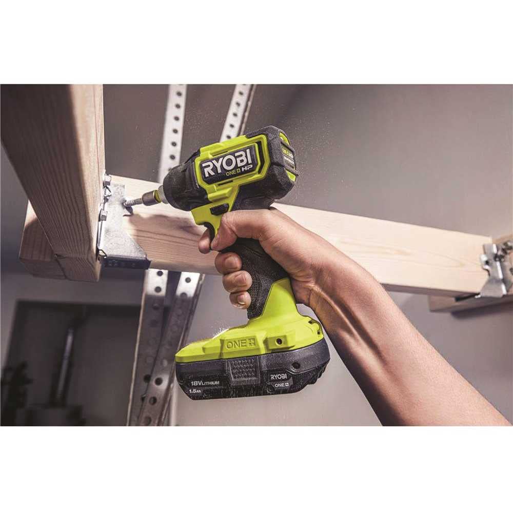 Ryobi ONE+ HP 18V Brushless Cordless Compact 1/2 in. Drill and Impact Driver Kit with (2) 1.5 Ah Batteries, Charger and Bag RYOBI