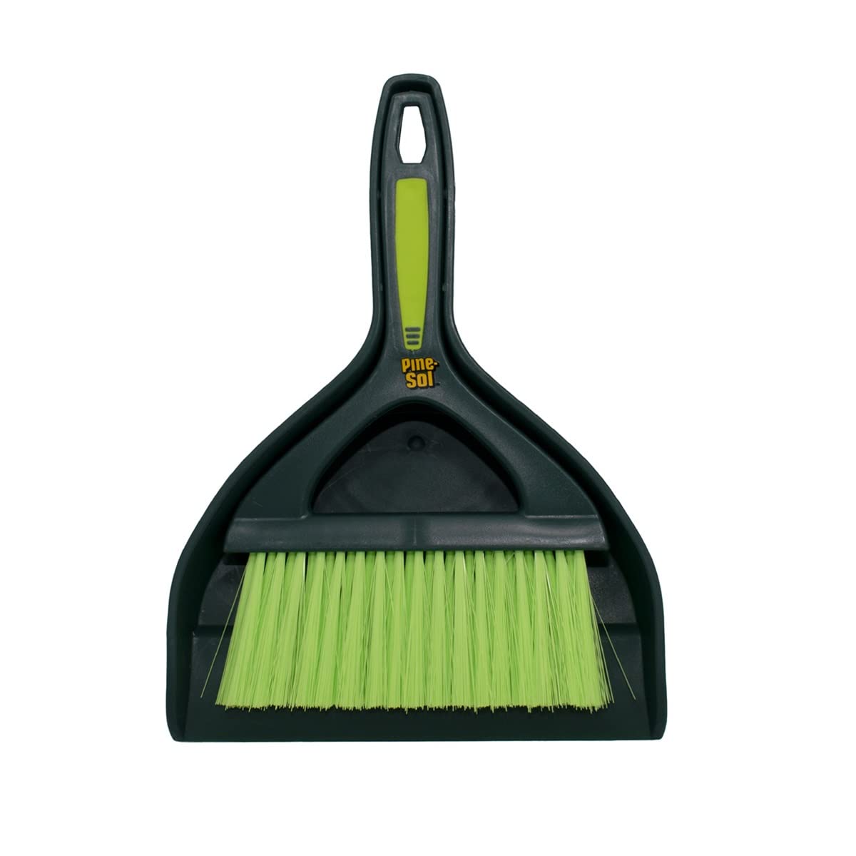 Pine-Sol Mini Dustpan and Brush Set | Nesting Snap-On Design | Portable, Compact Dust Pan and Hand Broom for Cleaning, Green Pine-Sol