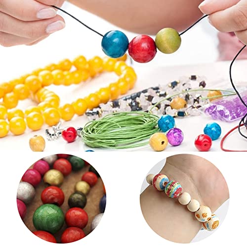 30pcs 25mm Unfinished Natural Wood Beads Large Hole Round Wooden Beads Wood Loose Spacer Beads Jewelry Making Accessory for DIY Crafts Garland Hmjpng