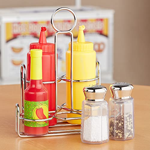 Melissa & Doug Condiments Set (6 pcs) - Play Food, Stainless Steel Caddy Melissa & Doug