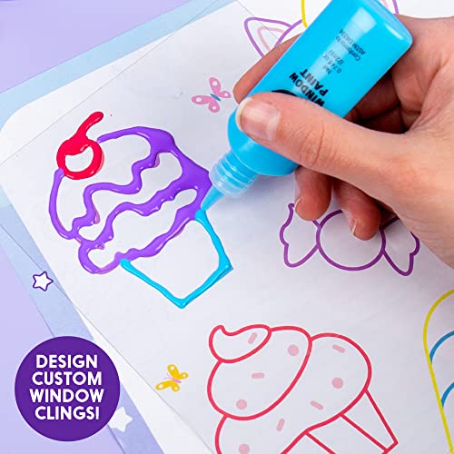 Made By Me Paint & Create Window Art Worlds Unicorn Kit – DIY Suncatcher Kit for Kids Ages 6+ – Create Your Own Suncatchers & Window Clings, Multi Made By Me