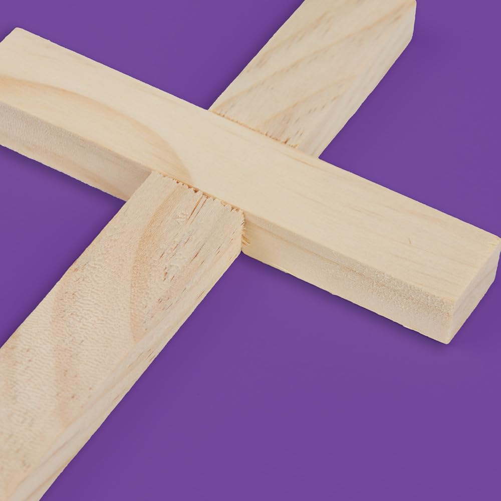 Factory Direct Craft Package of 6 Unfinished Wood Wall Crosses for VBS, Scouts and Bible School Projects Factory Direct Craft
