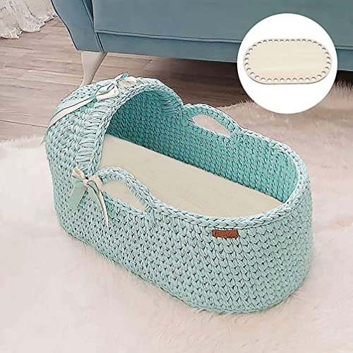 STOBOK 3pcs Wooden Basket Bottoms for Knitting Wooden Basket Bottom Basket Bottom for Crochet for Crochet Unfinished Wooden Round Weaving Knitting STOBOK