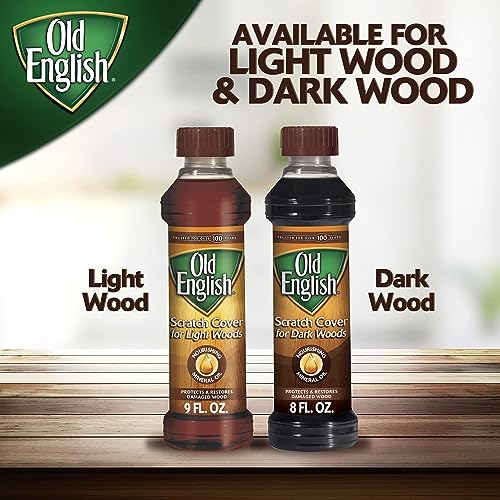 Old English 75144 Scratch Cover For Dark Woods, 8oz Bottle, Wood Polish Old English