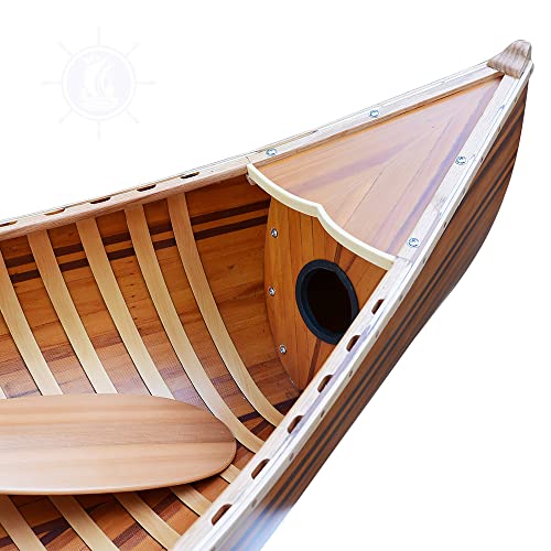 Old Modern Handicrafts Wooden Canoe with Matte Finish Old Modern Handicrafts