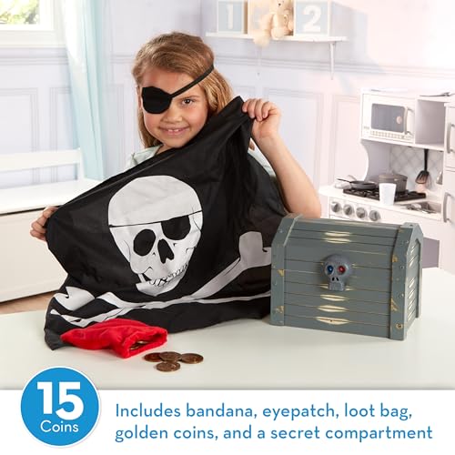 Melissa & Doug Wooden Pirate Chest Pretend Play Set Melissa & Doug