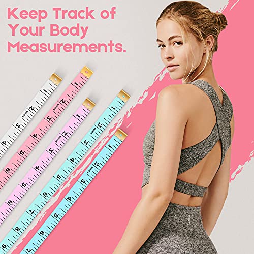 Tape Measure, iBayam Soft Ruler Measuring for Body Weight Loss Fabric Sewing Tailor Cloth Vinyl Measurement Craft Supplies, 60-Inch Double Scale iBayam