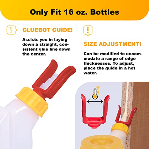 FastCap 16oz Glue Bottle, with 2-Chamber No-Drip System. Each Bottle Comes with 2 Replaceable Tips. FastCap