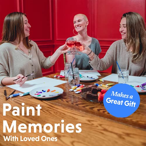 Crafts 4 All Acrylic Paint Brushes - Pack of 10 Professional, Wide and Fine Tip, Nylon Hair Artist Paintbrushes - Paintbrush Bulk Set for Watercolor, Crafts 4 All