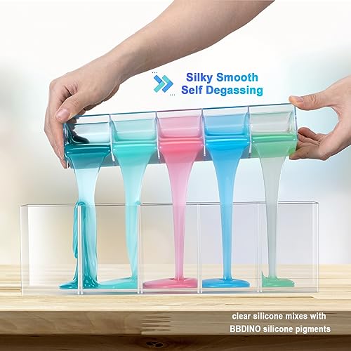 BBDINO Silicone Mold Making Kit, Liquid Super Elastic Silicone for Mold Making, 4.4 lbs (70 oz), Fast Cure Silicone Rubber Mold Making Kit, 1A:1B BBDINO