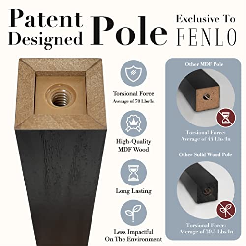 FENLO Fantasy Plus 66" Luxury Glass Display Shelf with Dimmable LED Floor Lamps, Sturdy Curio Cabinet with Bookcase Display Shelves for Bedroom, Open FENLO