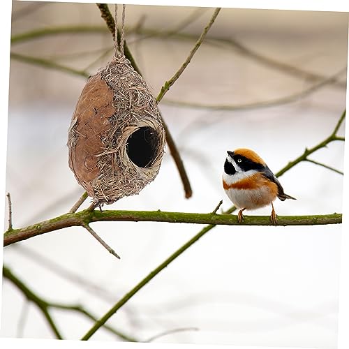 SUPVOX Straw Bird Nest Bird House Unfinished Birdhouses Bird Bed Gardening Birds Nest Large Bird Feeders Handmade Birds Woven Bird Hut Plant SUPVOX